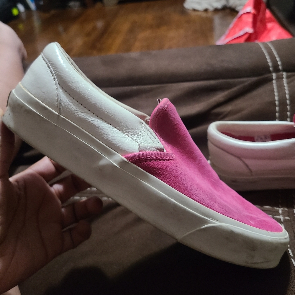 Pink Suede/White Leather Vans 7.5M/9.0W